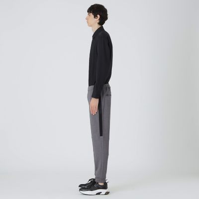 新品タグ付✨BEARDSLEY トラックパンツ ドロスト　ブラック BLACK lab．】コーデュラ（R）バックパイルトラックパンツ
