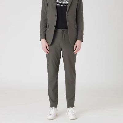 一部店舗限定】2WAYストレッチダブルクロストラウザーズ | BLACK