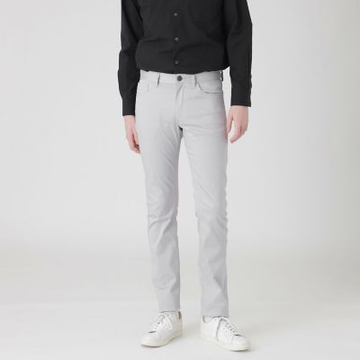 一部店舗限定】ソフトクールストレッチサテン5ポケットパンツ | BLACK