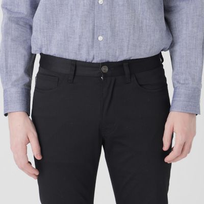 一部店舗限定】ソフトクールストレッチサテン5ポケットパンツ | BLACK