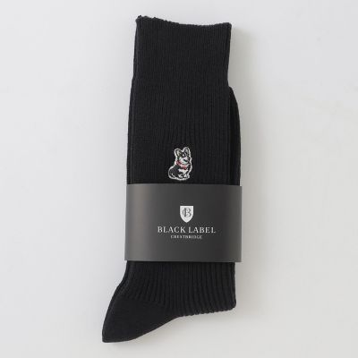 ＜BLACK LABEL CRESTBRIDGE (Men)＞ワンポイントコーギーウォームソックス