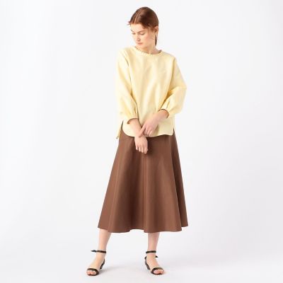 ライトモールスキン　ラッフルネックプルオーバー