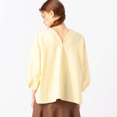 ライトモールスキン　ラッフルネックプルオーバー