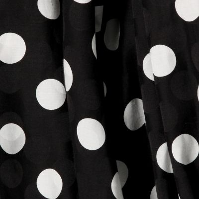 シルクコットンドットプリント　バックボウタイブラウス