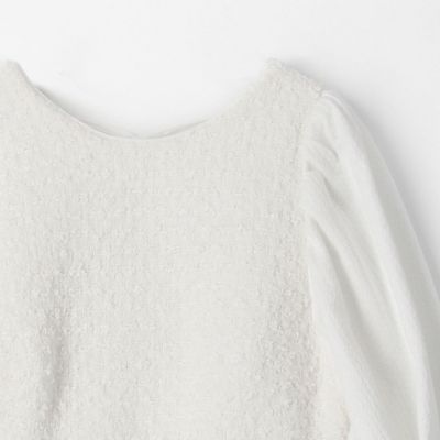 ポワンピケ　ペプラムブラウス