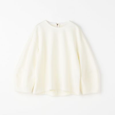 ナップコットン　クルーネックブラウス