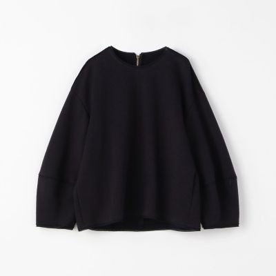 ナップコットン　クルーネックブラウス