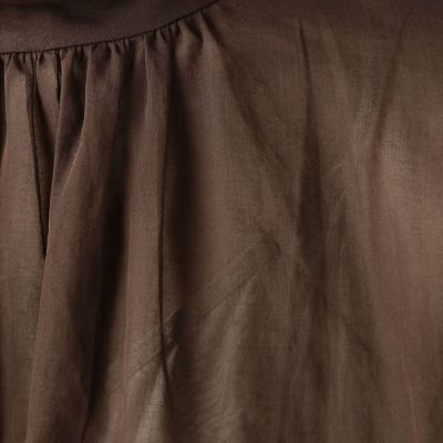 コットンオーガンジー　バックボウタイブラウス
