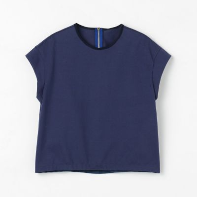 コンパクトコットン　フレンチスリーブプルオーバー