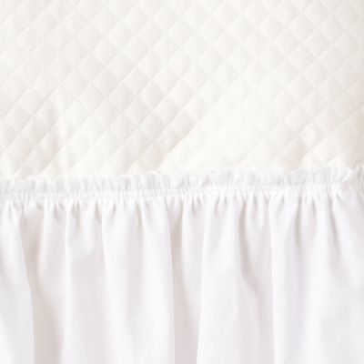ホワイトコンビネーション　ペプラムブラウス