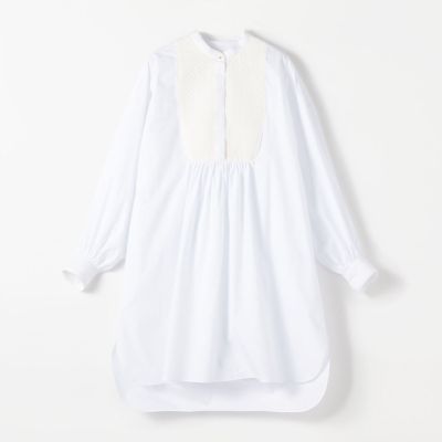 ホワイトコンビネーション ボザムチュニックシャツ | maison