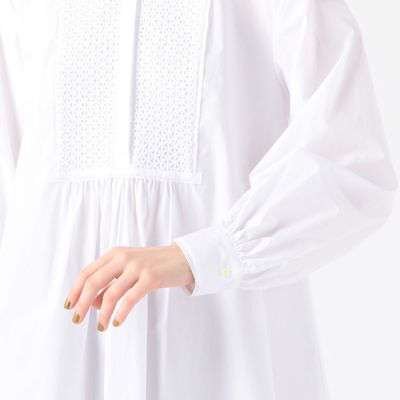 ホワイトコンビネーション　ボザムブラウス