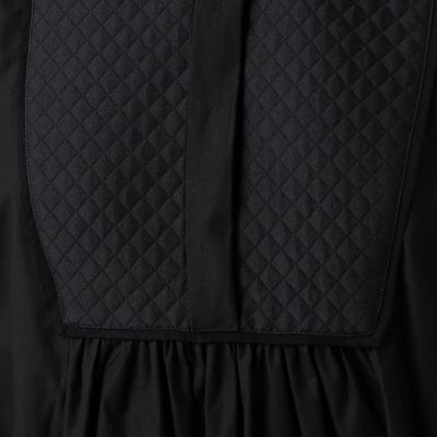 ブラックコンビネーション　ボザムチュニックシャツ