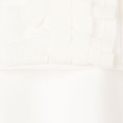 カットソーコンビネーション　フレンチスリーブブラウス