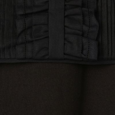 カットソーコンビネーション　フレンチスリーブブラウス