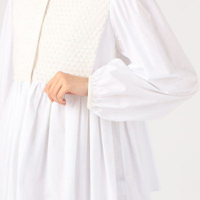 トゥモローランド　ホワイトコンビネーション ボザムチュニックシャツ ホワイトコンビネーション ボザムチュニックシャツ | maison
