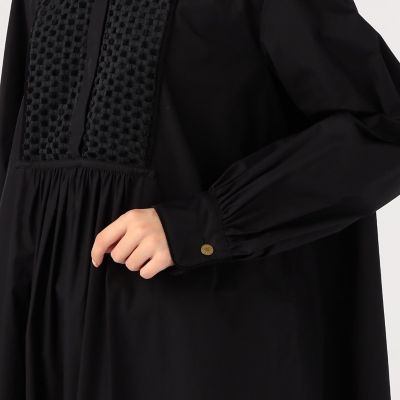 ブラックコンビネーション　モールボザムチュニックシャツ