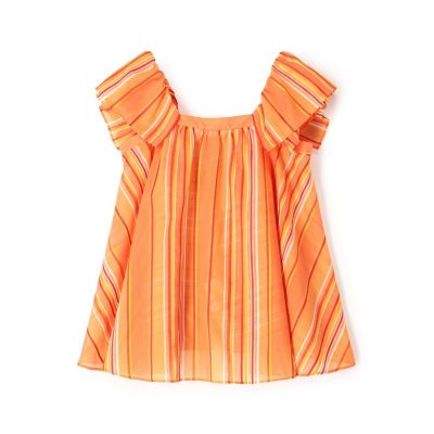 ＜maison TOMORROWLAND＞マルチストライプ　ラッフルブラウス