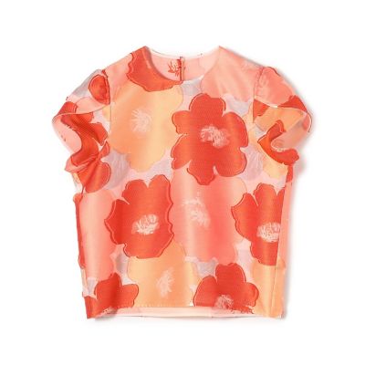 ＜maison TOMORROWLAND＞ハイビスカスジャカード　クルーネックブラウス