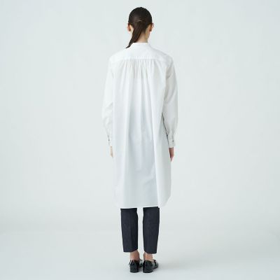 【通販激安】 ホワイトコンビネーション ボザムロングシャツ | maison トップス