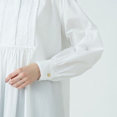 ホワイトコンビネーション ボザムロングシャツ | maison TOMORROWLAND 