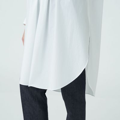 ホワイトコンビネーション ボザムロングシャツ | maison