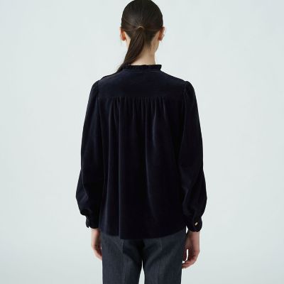 TOMORROWLAND collection◆キャラメルヴェルトラッフルカラーブラウス//S/コットン/ORN/無地/14-01-34-01201 キャラメルヴェルト ラッフルカラーブラウス | maison