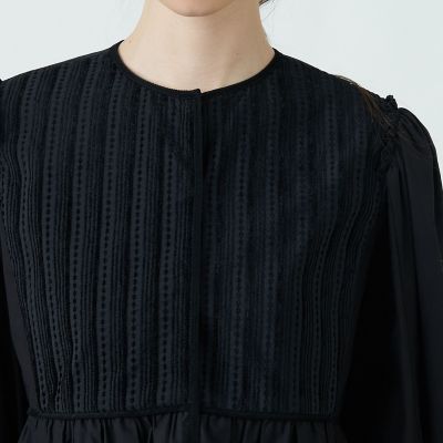 トゥモローランド　ブラックコンビネーション ペプラムブラウス ブラックコンビネーション ペプラムブラウス | maison