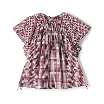 ＜maison TOMORROWLAND＞クレールチェック　ラッフルスリーブブラウス