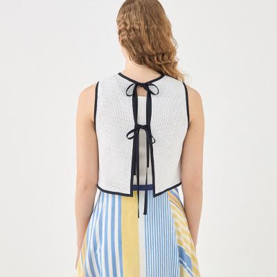 トゥモローランド　シルバーネットクロス フロンタブルトップス　24SS　完売品 シルバーネットクロス フロンタブルトップス | maison