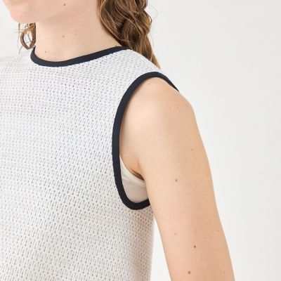 トゥモローランド　シルバーネットクロス フロンタブルトップス　24SS　完売品 シルバーネットクロス フロンタブルトップス | maison