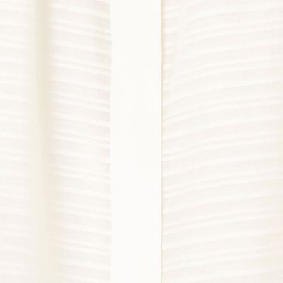 テクスチャーコンビ　ランタンスリーブブラウス