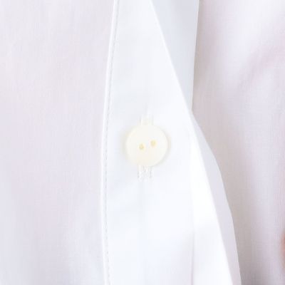 ホワイトコンビネーション　タックボザムブラウス
