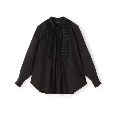 maison TOMORROWLAND/メゾン トゥモローランド ブラックコンビネーション ボウタイブラウス