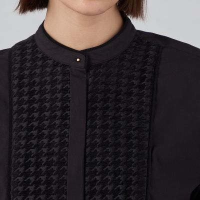 ブラックコンビネーション　ロングブラウス