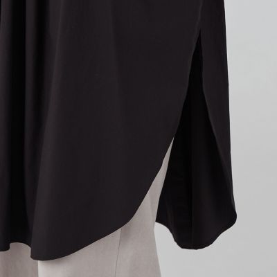 ブラックコンビネーション　ロングブラウス