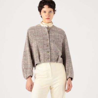 ファンシーニット ライトブルゾン | maison TOMORROWLAND/メゾン