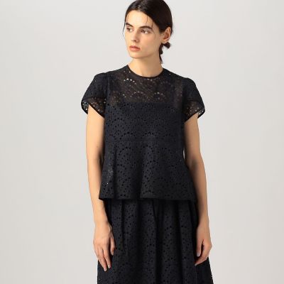 タグ付き✨2024 トゥモローランド ナップコットン ペタルスリーブプルオーバー 送料無料】ピーコックエンブロイダリー ペタルスリーブブラウス