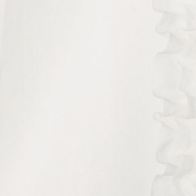 ルコットンオーガンジー　ジップアップブラウス