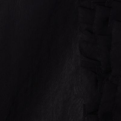 ルコットンオーガンジー　ジップアップブラウス
