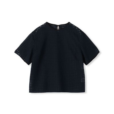 ピッコロドット　ハーフスリーブブラウス