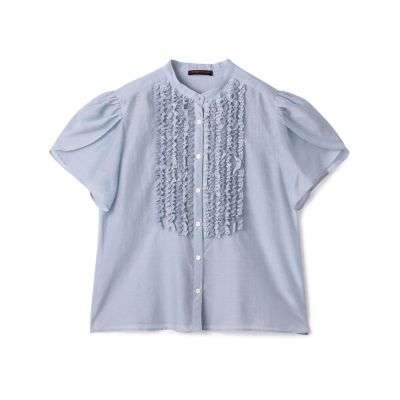 maison TOMORROWLAND/メゾン トゥモローランド コットンシルクシャンブレー ペタルスリーブブラウス