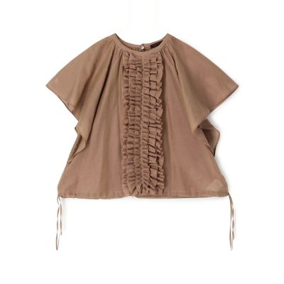 ＜maison TOMORROWLAND＞コットンシルクシャンブレー　ラッフルブラウス