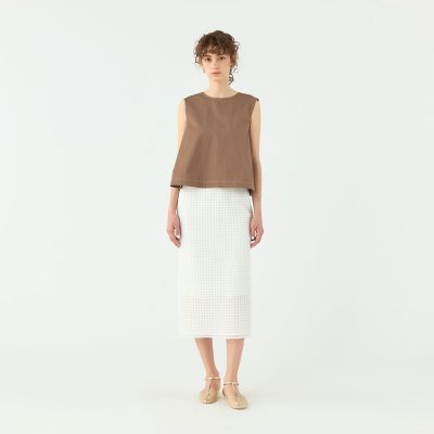 【予約商品６月下旬以降順次お届け】コットンシルクデニム　バックリボンブラウス