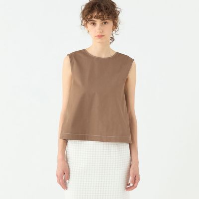 【予約商品６月下旬以降順次お届け】コットンシルクデニム　バックリボンブラウス