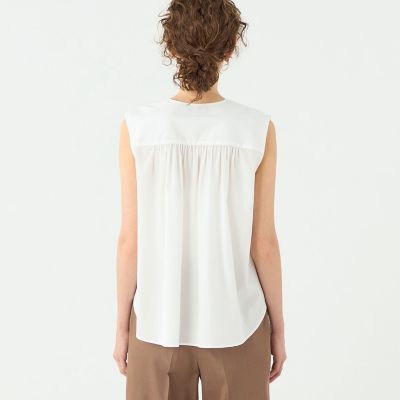 【予約商品６月下旬以降順次お届け】コットンコンビネーション　ノースリーブブラウス