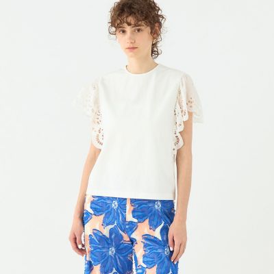【予約商品６月下旬以降順次お届け】バスクジャージー　フレアスリーブプルオーバー
