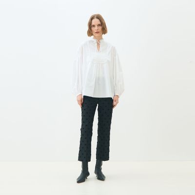 し専用■美品 トゥモローランド 1,8万円 ボサムブラウス ホワイト ホワイトコンビネーション ボザムチュニックブラウス | maison