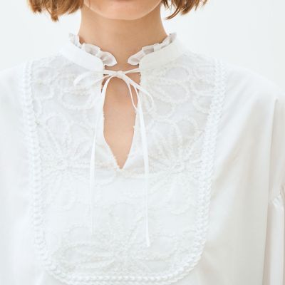 し専用■美品 トゥモローランド 1,8万円 ボサムブラウス ホワイト ホワイトコンビネーション ボザムチュニックブラウス | maison