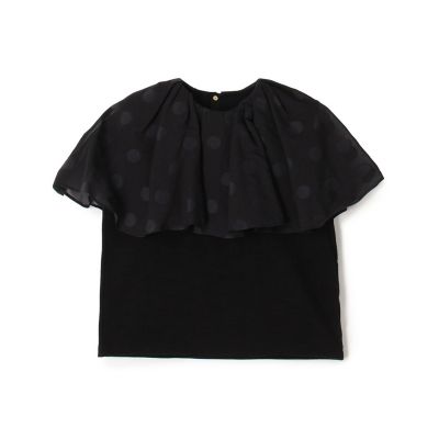 ＜maison TOMORROWLAND＞スラブジャージー　ドットケープカラープルオーバー